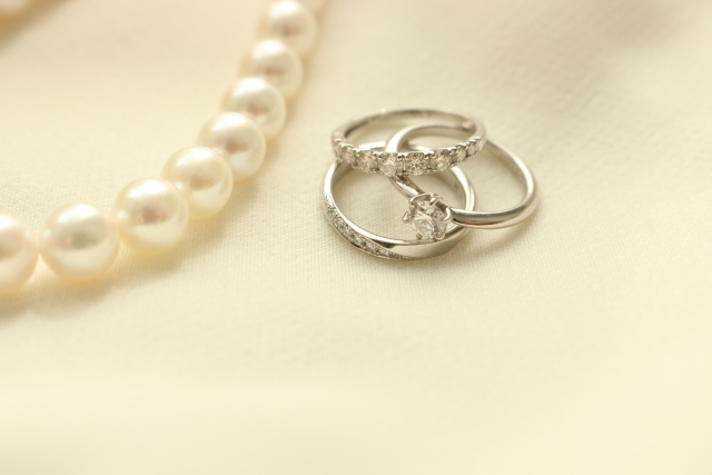 結婚指輪とネックレス